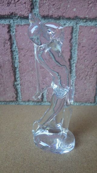 Baccarat Crystal France Augusta Man Golfer Figurine 9.  25 " Trophy Sculpture