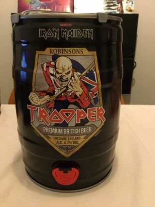 Iron Maiden Trooper Beer Empty 5l Mini Keg Style Label