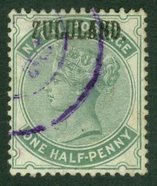 Sg 12 Zululand 1883 - 93.  ½d Dull Green With Stop.  Fine Cat £95