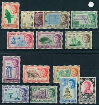 Cayman Islands 1962 - 64 Sg 165/179 Set Of 15 Mnh Cat £95