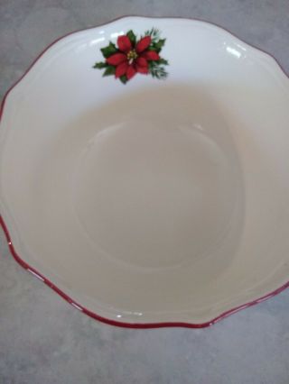 Better Homes And Gardens Poinsettia Holiday 2009 Serving Bowl 3