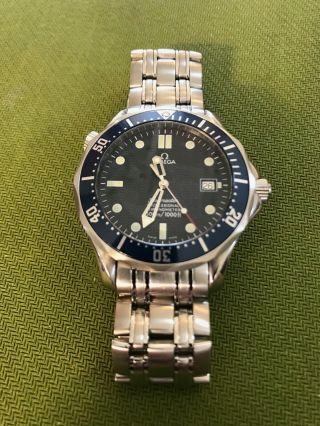 Omega Seamaster 2531.  80.  00 Wave Dial Wrist Watch Serviced,  Full Size Auto 007