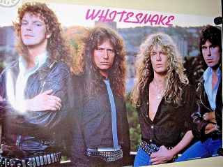 Whitesnake - Vintage Uk Poster - Exc.  Cond.  - Size Approx.  24 X 34 "