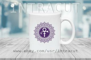 Prince Rogers Nelson Love Symbol Purple Lotus Mandala Ceramic Coffee Mug 11 Oz