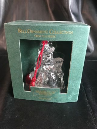 Christmas Ornament Waterford Marquis Crystal Snowman Bell