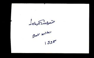 John Gielgud (d.  2000) Signed 3x5 Index Card Autograph Actor Ghandi Elephant Man