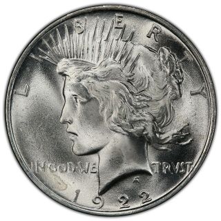 1922 P Peace Dollar Pcgs Ms65 - Has Not Been To Cac
