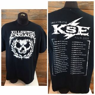Killswitch Engage Incarnate 2016 N American Tour Cities T - Shirt Kse Men 