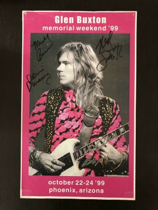 Alice Cooper - Glen Buxton Memorial Weekend Poster - With Autographs.
