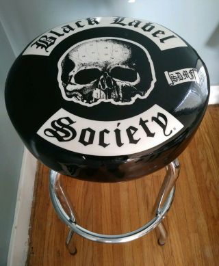 Black Label Society Skull Bar Stool 29 " H X14 " W