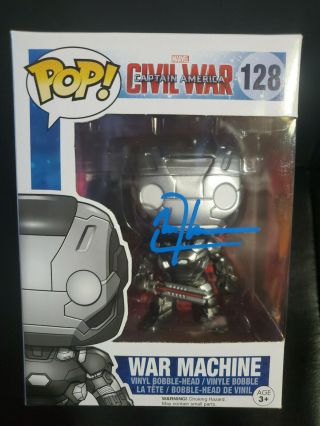 Don Cheadle Signed Funko Pop War Machine Iron Man Civil War Avengers Endgame