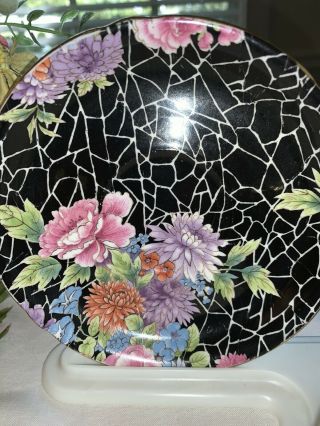Shelley Black Chintz Cup Saucer 3