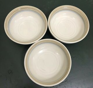 Set Of 3 Noritake Stoneware Painted Desert 6 1/2 " Coupe Soup Cereal Bowls 8603