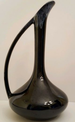 Vintage Mid Century Anna Van Briggle Drip Glaze Pottery Ewer Pitcher Vase