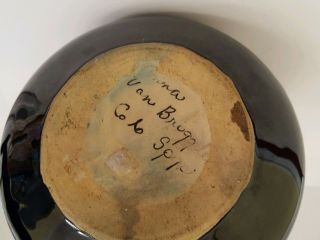Vintage Mid Century Anna Van Briggle Drip Glaze Pottery Ewer Pitcher Vase 3