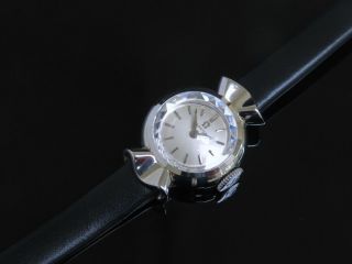 Solid 18ct 18k White Gold Omega Ladies Cocktail Watch C1955 Serviced