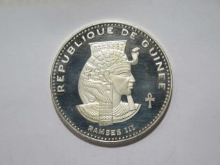 Guinea 1970 500 Francs Egyptian Pharaohs Proof Silver Coin D