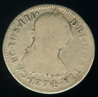 1774 Pts Jr Bolivia Silver 2 Reales