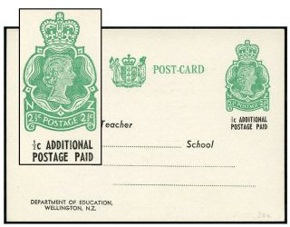 Zealand 1971? 2½¢,  ½¢ Green School Psc Sam Ax26a