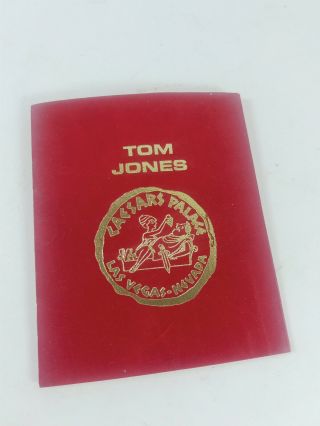 Tom Jones Caesars Palace Las Vegas Red Velvet Table Card Program 1975