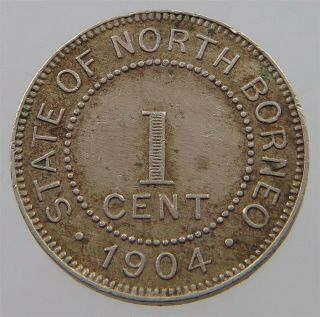 North Borneo 1 Cent 1904 T44 285