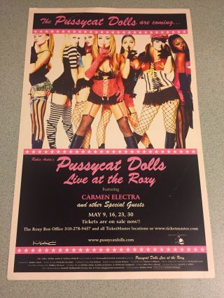 2002 Pussycat Dolls Roxy Tour Concert Residency Poster Carmen Electra 12” X 17”