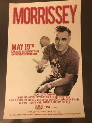 Morrissey 2012 Hawaii Concert Poster
