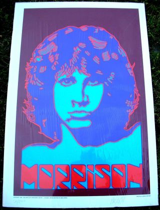 Jim Morrison Doors Peter Marsh Poster Limited Numbered Autographed By P.  Marsh