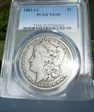 1883 - Cc Pcgs Vg 10 Morgan Silver Dollar Carson City