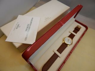 Stunning 18ct Solid Gold Omega De Ville Prestige Mens Watch,  Box - 18k