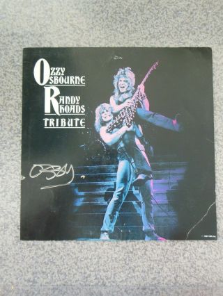 Vintage 1987 Ozzy Osbourne Randy Rhoades Tribute Signed Autographed Ozzy