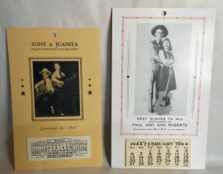 1944 & 1945 Country Music Calendars