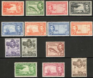 Cayman Islands 1938 Kgvi Set Of Stamps Value To 10/ - Hinged