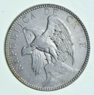 Silver - World Coin - 1905 Chile 1 Peso - World Silver Coin 19.  9 Grams 820