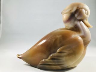 Heisy Caramel End of Day Slag Glass Sitting Duck by Imperial - 3