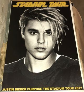 Justin Bieber Purpose The Stadium Tour 2017 Concert Poster 24x36