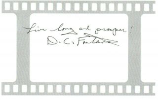 D.  C.  Fontana Script Writer Star Trek Hand Signed Autograph 3.  5x5.  75 Card