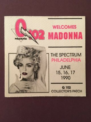 Madonna Concert Memorabilia Promo Patch Blond Ambition Tour 1990 Philadelphia