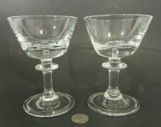 2 Hadeland Norway Crystal " Tangen " 4 Oz Martini Champagne Glass Goblets 5.  5 " Mcm