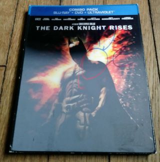 Tom Hardy " Autographed Signed " Batman The Dark Knight Rises Blu Ray Slipcover