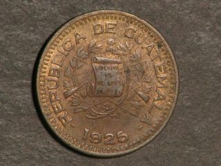 Guatemala 1925 1 Centavo Au - Unc
