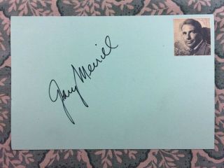 Gary Merrill - All About Eve - Bette Davis - Autographed In 1975