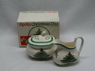 Spode Christmas Tree England Sugar & Creamer S3324 - V