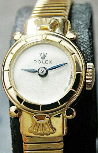 Vintage Rolex 18k Pink Gold/ Hand - Winding / Women 