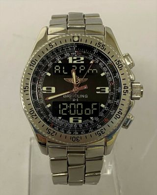 Breitling Professional B - 1 Reference A68362 Black Dial Analog/digital.