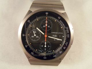Iwc " Porche Design " Day/date Chronograph Wristwatch Automatic Mvmnt