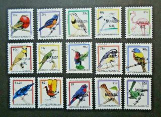Wildlife Birds Def Set 10c - 20$ Vf Mnh Gb Uk Antigua Barbuda Mail B222.  8 0.  99$