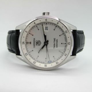 Tag Heuer Carrera Twin Time Stainless Steel Automatic Mens Watch
