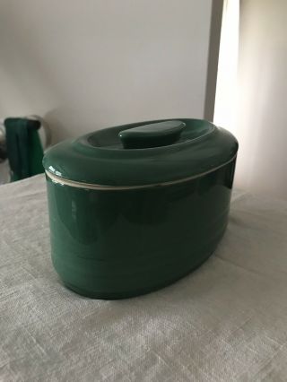 Vintage Hall China Company Westinghouse Refrigerator Dish Hercules Style Green 3
