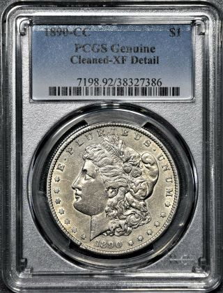 1890 - Cc $1 Silver Morgan Dollar,  Pcgs Cleaned - Xf Detail,  Jm25